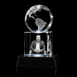 3D Crystal Globe Award Crystal 3d Pix