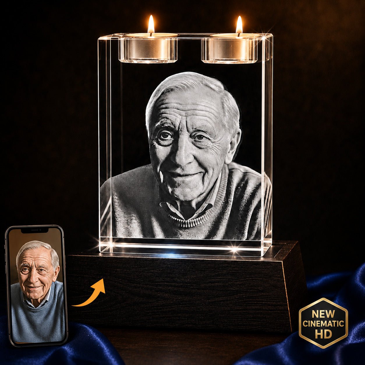 3D Crystal Memorial Candle Crystal 3d Pix