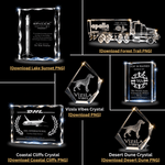3D Crystal Rectangle Award Crystal 3d Pix