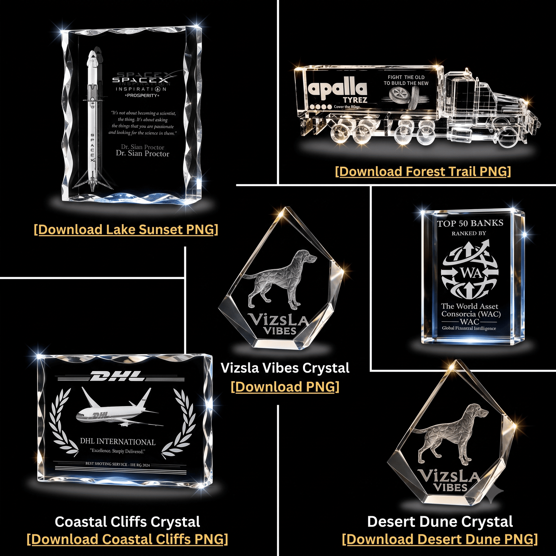 3D Crystal Rectangle Award Crystal 3d Pix