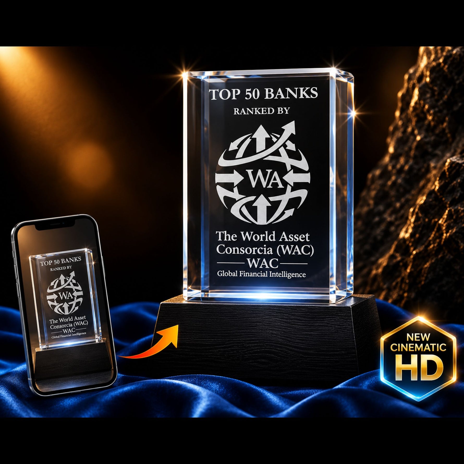 Signature Rectangle Award 3D Crystal 3d Pix