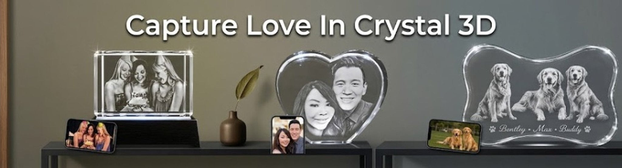 Crystal 3D Pix homepage hero banner – shop custom crystal collections
