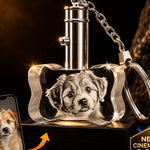 Crystal Keychains LED Crystal 3d Pix