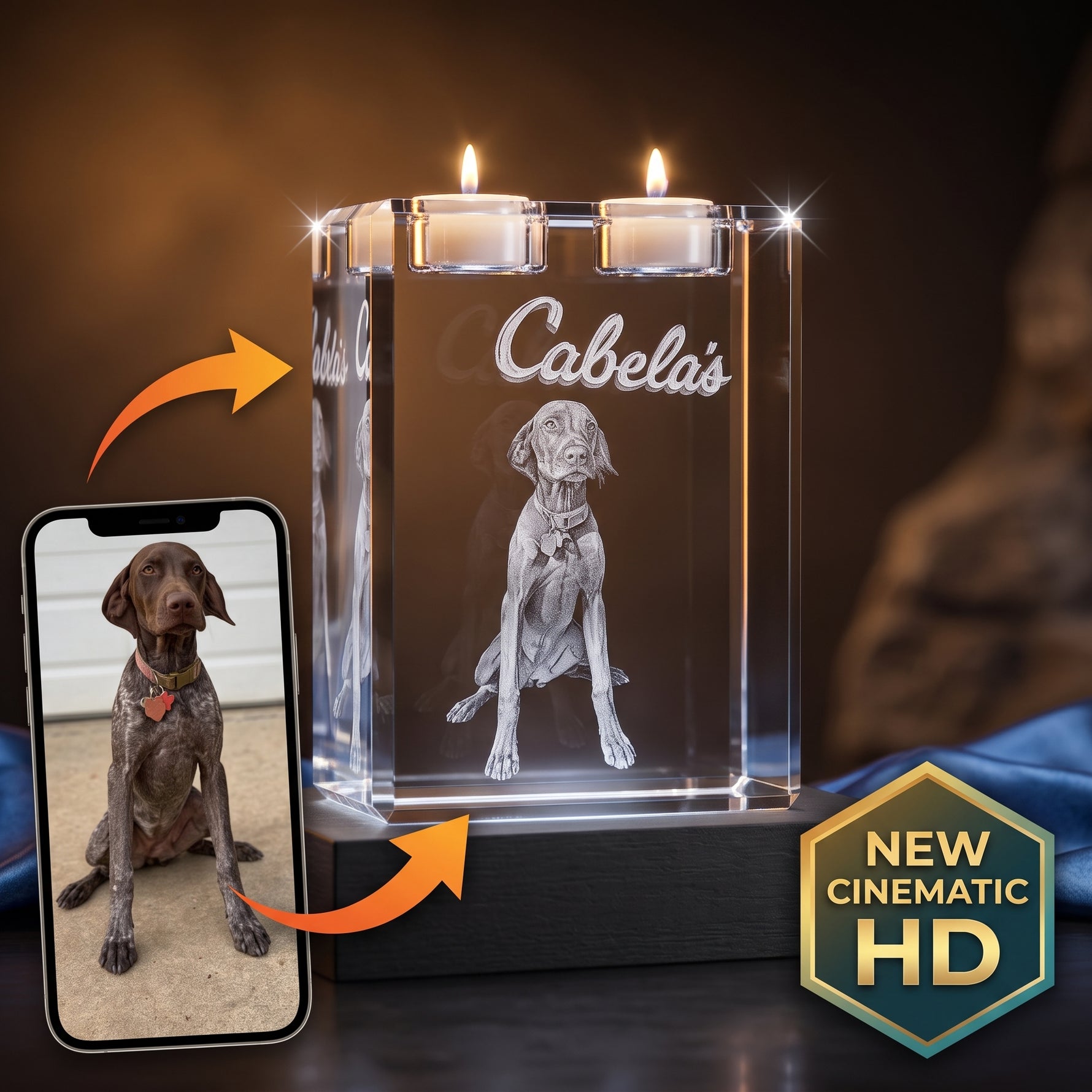 3D Crystal Memorial Candle Crystal 3d Pix