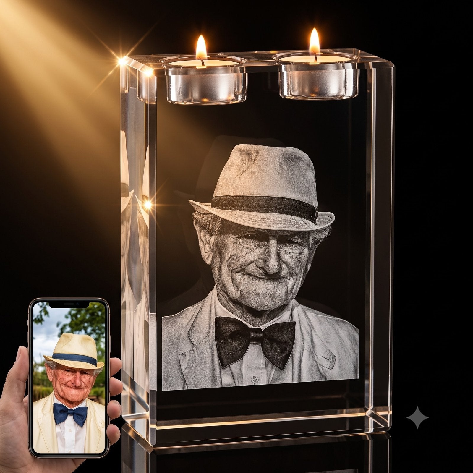 3D Crystal Memorial Candle Crystal 3d Pix