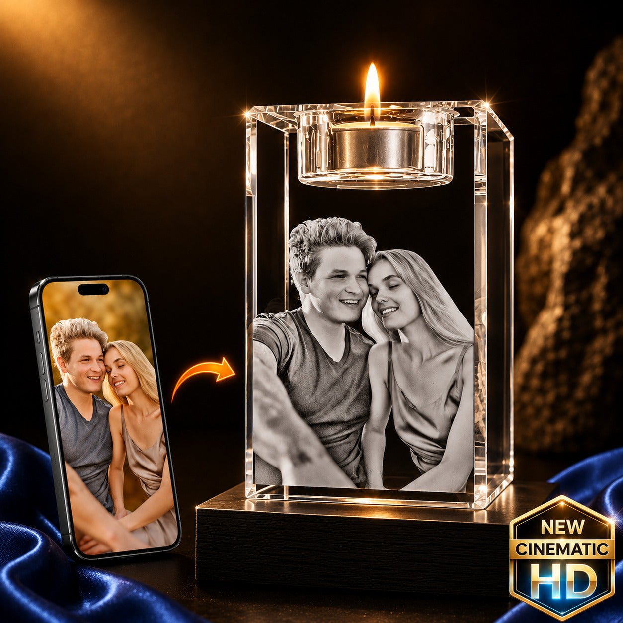 3D Crystal Candle Crystal 3d Pix