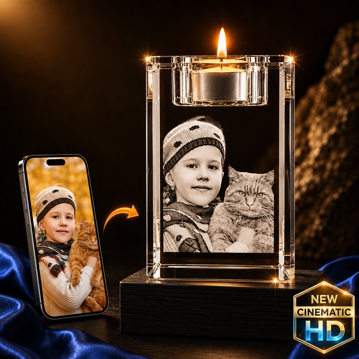 3D Crystal Candle Crystal 3d Pix
