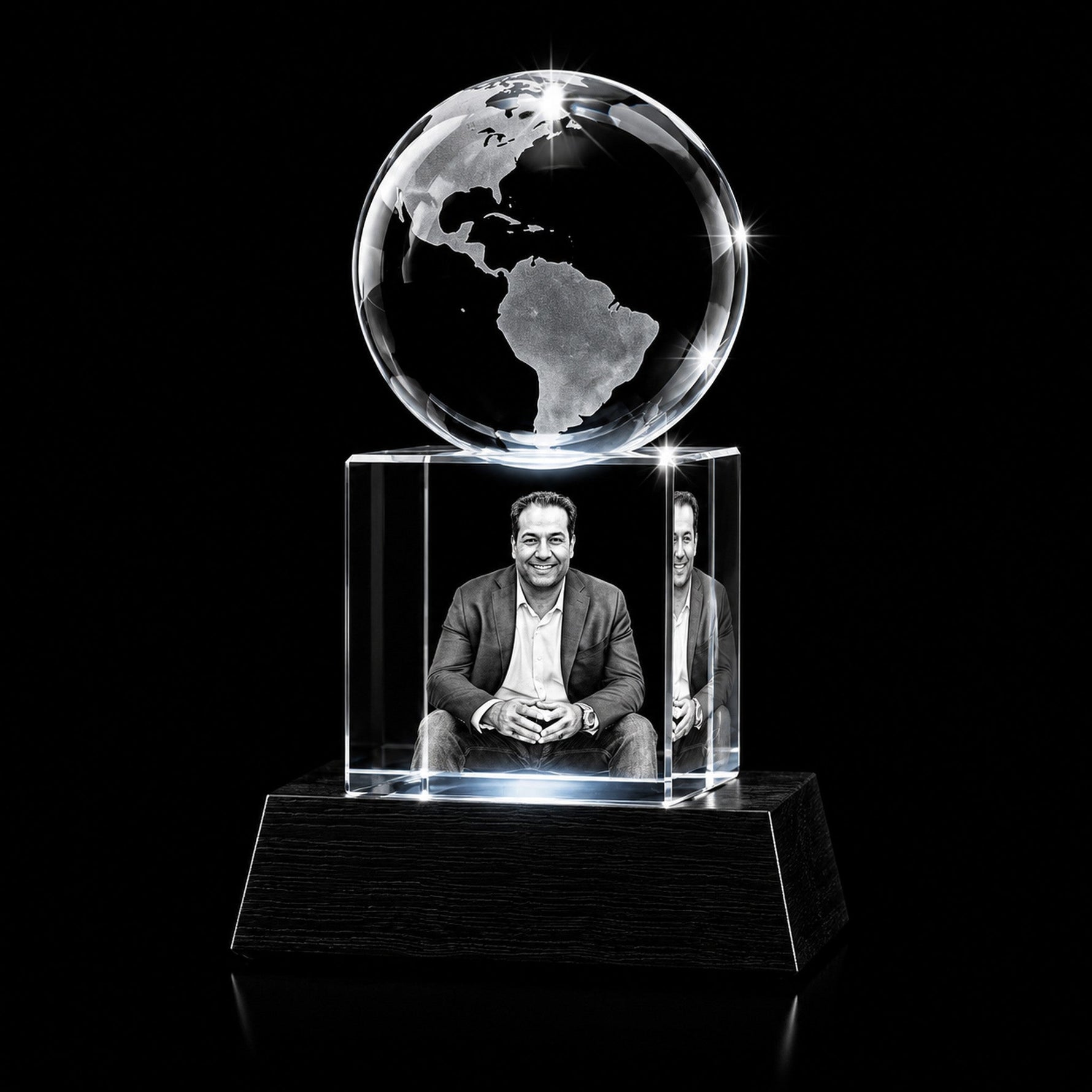 3D Crystal Globe Award Crystal 3d Pix