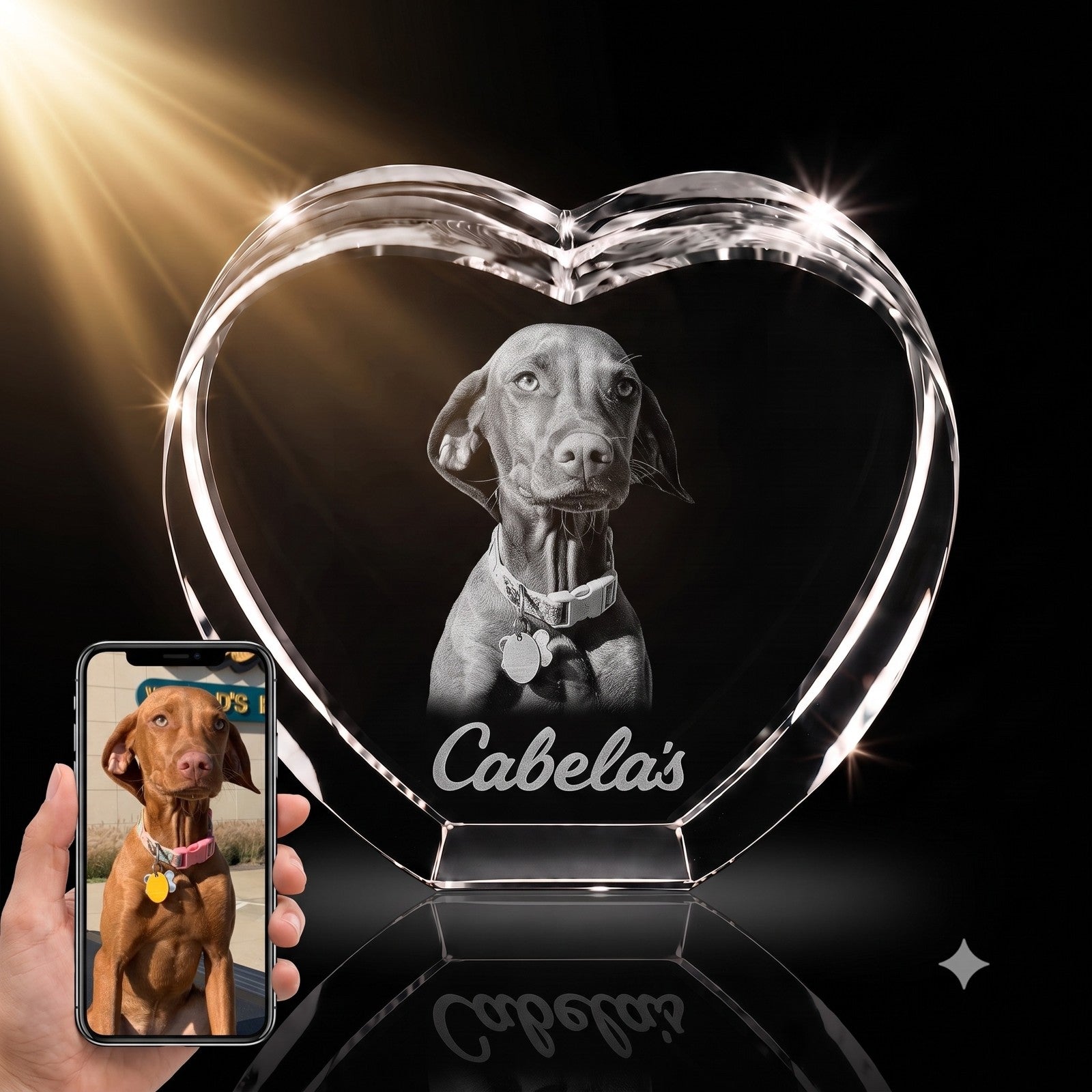 3D Crystal Heart – Pet Edition Crystal 3d Pix