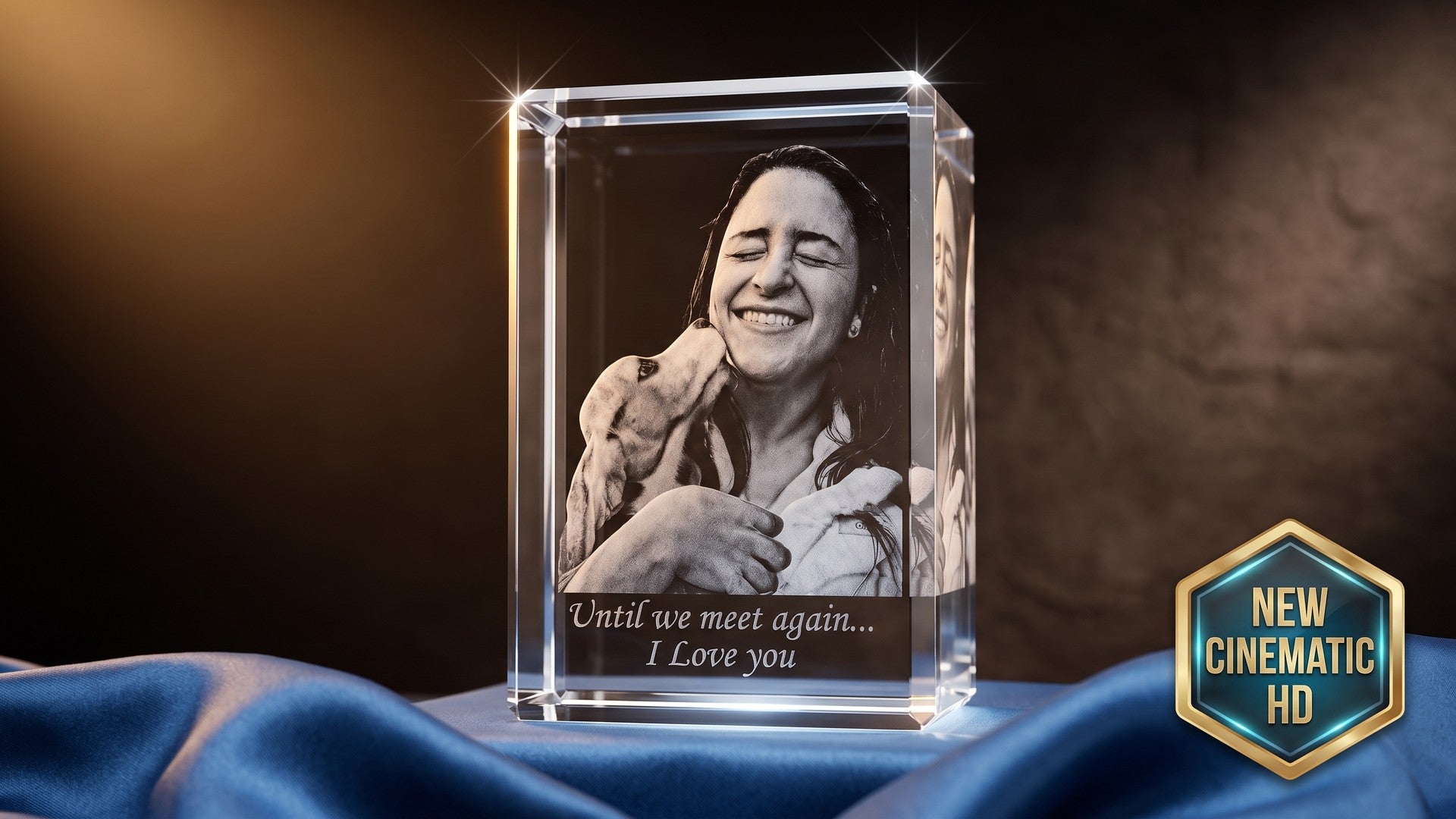 3D crystal rectangle keepsake render